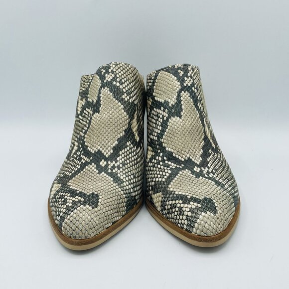 Dolce Vita Women's Shoes Size 7.5 Snake Print Leather Slip-On Boot Booties Mules - Picture 4 of 13